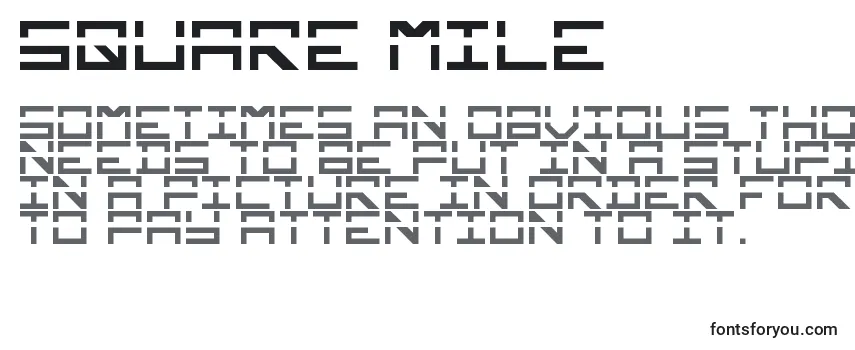 Square Mile Font