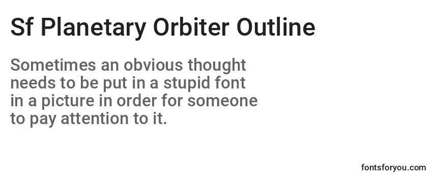 Шрифт Sf Planetary Orbiter Outline