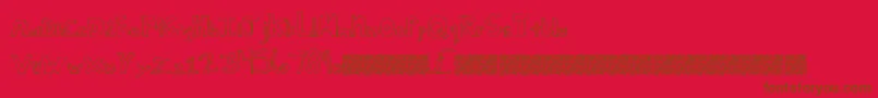 SquareDeal Font – Brown Fonts on Red Background