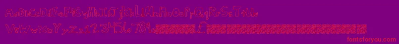 SquareDeal Font – Red Fonts on Purple Background