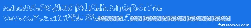 SquareDeal Font – White Fonts on Blue Background