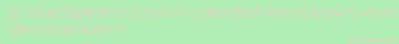 SQUAREHEADS Font – Pink Fonts on Green Background