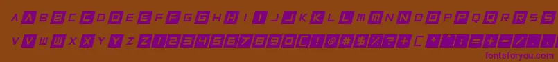 fuente Squaresharps Italic – Fuentes Moradas Sobre Fondo Marrón