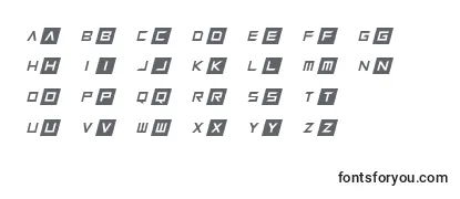Schriftart Squaresharps Italic
