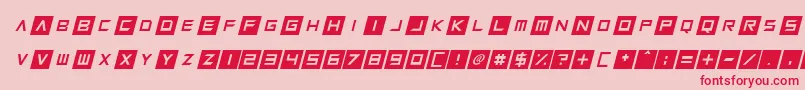 Squaresharps Italic Font – Red Fonts on Pink Background