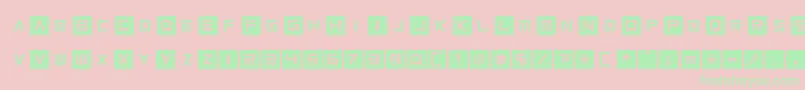 Squaresharps Font – Green Fonts on Pink Background