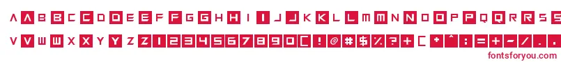 Squaresharps Font – Red Fonts on White Background