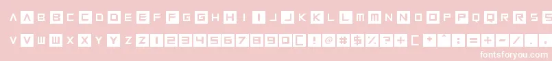 Squaresharps Font – White Fonts on Pink Background