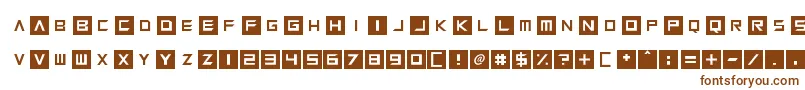 Шрифт Squaresharps – коричневые шрифты на белом фоне