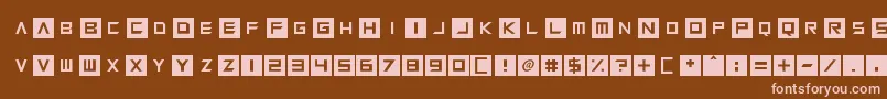Squaresharps Font – Pink Fonts on Brown Background