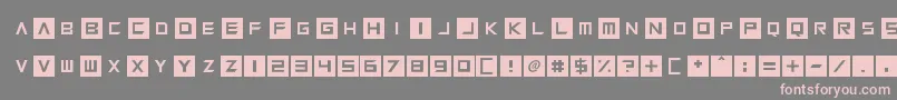 Squaresharps Font – Pink Fonts on Gray Background