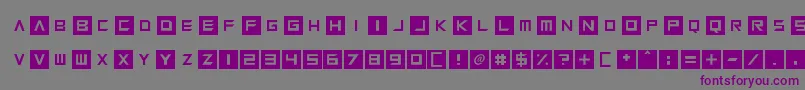 Шрифт Squaresharps – фиолетовые шрифты на сером фоне