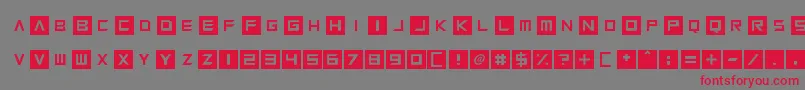 Squaresharps Font – Red Fonts on Gray Background