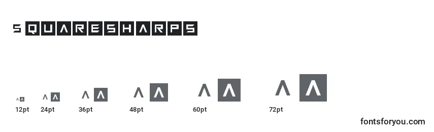 Squaresharps (141765) Font Sizes