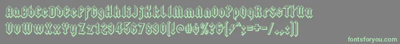 squealer embossed Font – Green Fonts on Gray Background