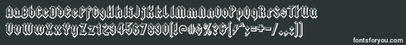 squealer embossed Font – White Fonts on Black Background