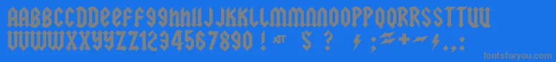 squealer Font – Gray Fonts on Blue Background