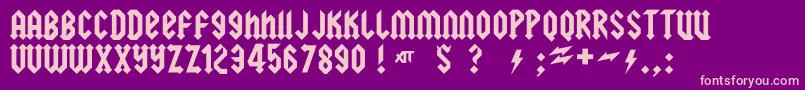 squealer Font – Pink Fonts on Purple Background