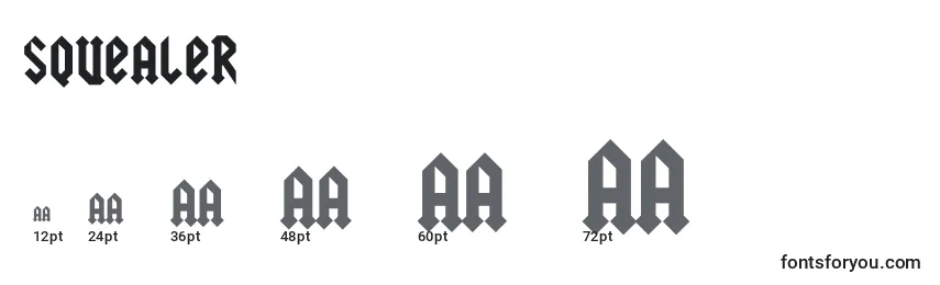 Squealer (141768) Font Sizes