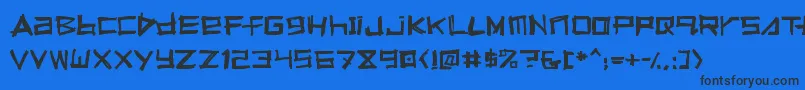 SQUEEG   Font – Black Fonts on Blue Background