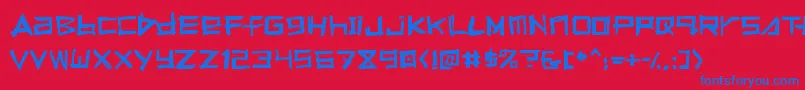 SQUEEG   Font – Blue Fonts on Red Background