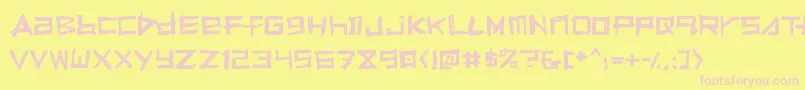 SQUEEG   Font – Pink Fonts on Yellow Background