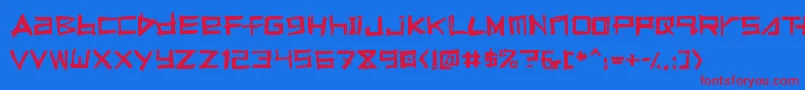 SQUEEG   Font – Red Fonts on Blue Background