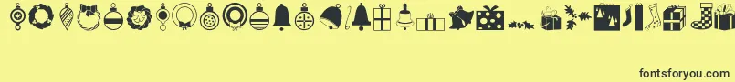 Festive Font – Black Fonts on Yellow Background
