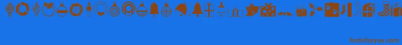 More about Festive Font Festive Font – Brown Fonts on Blue Background