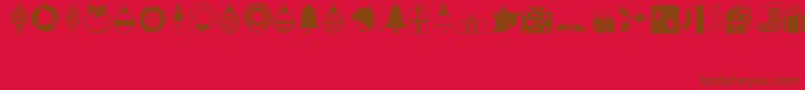 Festive Font – Brown Fonts on Red Background
