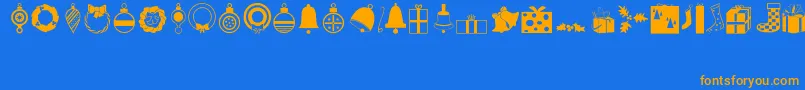 More about Festive Font Festive Font – Orange Fonts on Blue Background