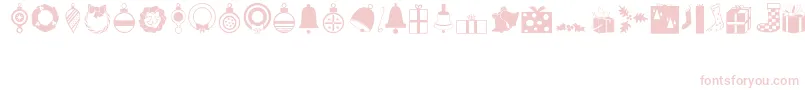 Festive-Schriftart – Rosa Schriften auf weißem Hintergrund