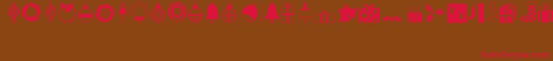 Festive Font – Red Fonts on Brown Background