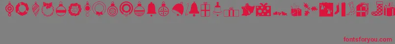 Festive Font – Red Fonts on Gray Background