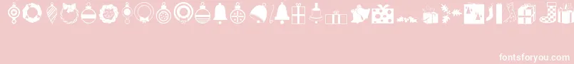 Festive Font – White Fonts on Pink Background
