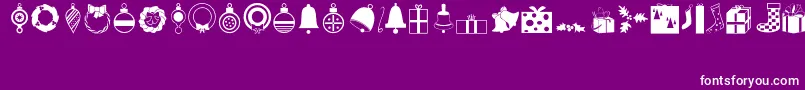 Festive Font – White Fonts on Purple Background