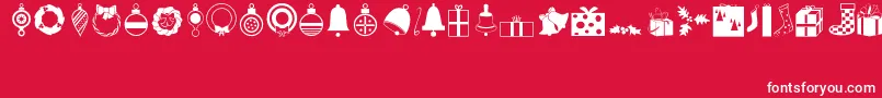Festive Font – White Fonts on Red Background