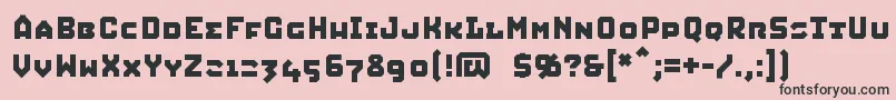 SQUIC    Font – Black Fonts on Pink Background