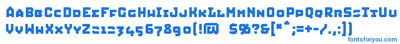 SQUIC   -Schriftart – Blaue Schriften auf weißem Hintergrund