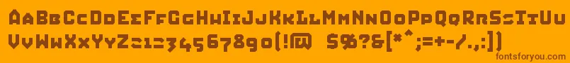 SQUIC    Font – Brown Fonts on Orange Background