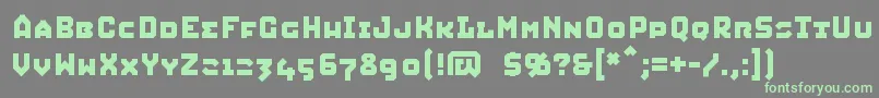 フォントSQUIC    – 灰色の背景に緑のフォント