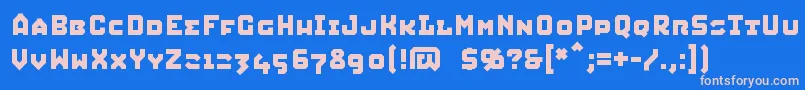 SQUIC    Font – Pink Fonts on Blue Background