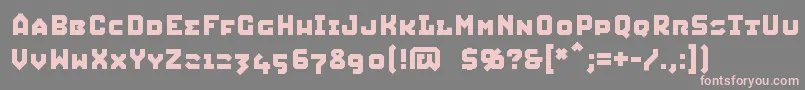 SQUIC   -fontti – vaaleanpunaiset fontit harmaalla taustalla