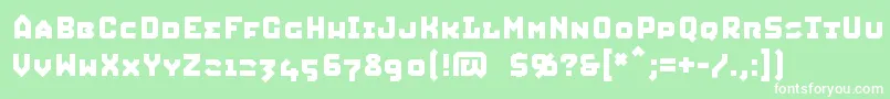 SQUIC    Font – White Fonts on Green Background