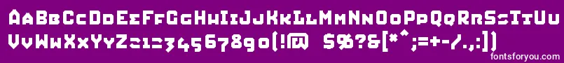 Fonte SQUIC    – fontes brancas em um fundo violeta