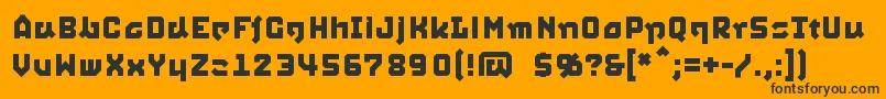 SQUID    Font – Black Fonts on Orange Background