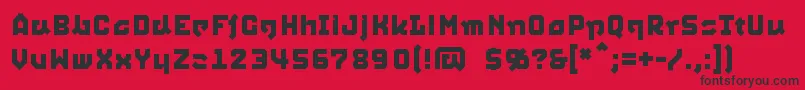 SQUID    Font – Black Fonts on Red Background