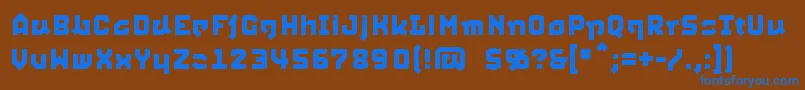 SQUID    Font – Blue Fonts on Brown Background