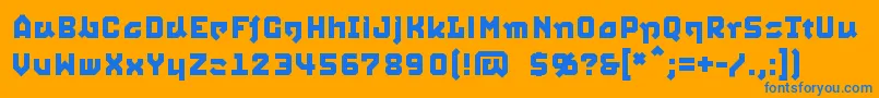 SQUID    Font – Blue Fonts on Orange Background