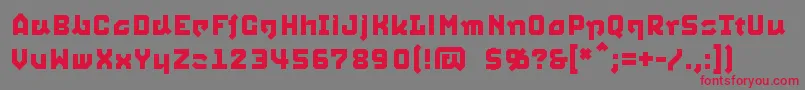 SQUID    Font – Red Fonts on Gray Background